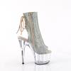 Pleaser - ADORE1018CRS Bottes de plateforme, Pole dance chaussures - Couleur argent/Transparent Product image